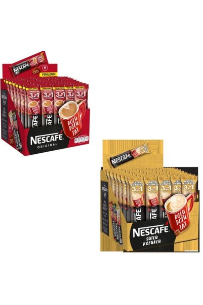 Nescafe 48 Pieces Original Milk Foam 3 in 1 Set of 2
