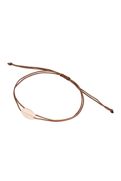 KUZZOI Armband Nylonband mit Kauri Muschel