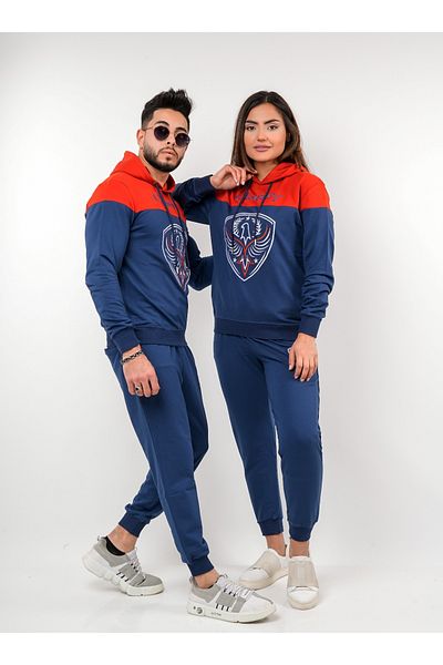 CLASSY.MODA Σετ αθλητικών μονών - Σετ 2 κάτω και επάνω, ύφασμα με δύο κλωστές, κέντημα
