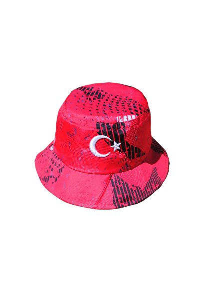 TFF Türkiye Milli Takımı Geometrik Desenli Kova Şapka