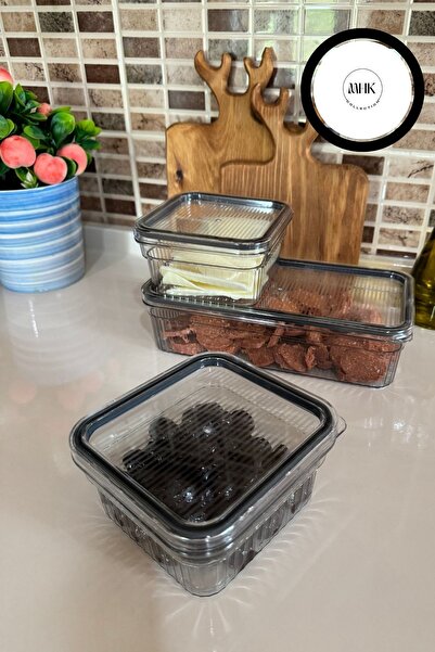 MHK Collection 3 Pieces Airtight Storage Set Suitable for Deep Freezer (1,80X 1 - 0,80x2)