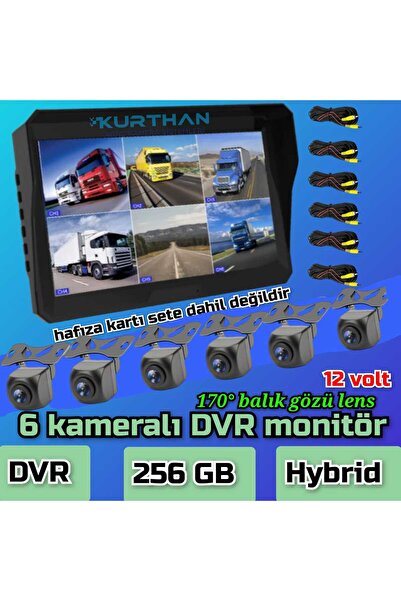 Twogo 10 Inç 6 Kanallı 170 '' 6 Kameralı Hybrid Dvr Araç Monitörü Go-6006