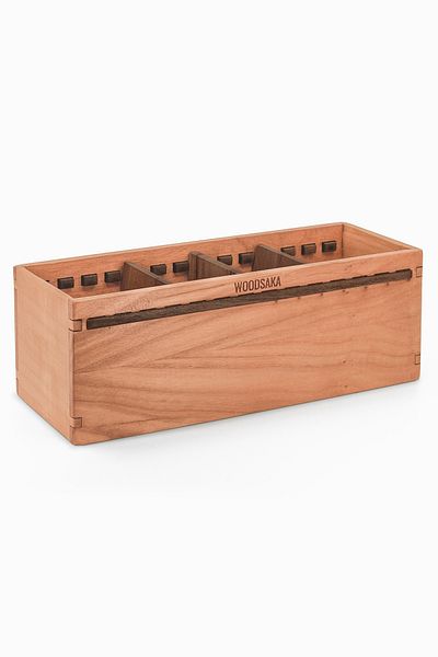 Woodsaka Trey V2 - Suport pentru stilouri reglabil în 4 secțiuni - Cireș și nuc