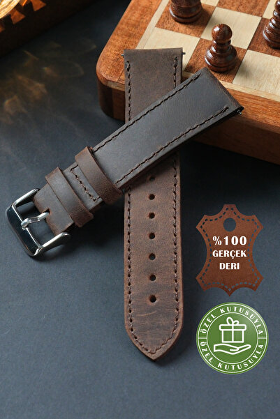 vagave 20 MM Deri Kordon Casio Fossil Omega Nacar Seiko  Citizen Lacoste Armani Tissot Deri Saat Kayışı