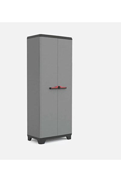 Genel Markalar Stilo High 3 Raflı Çok Amaçlı Plastik Dolap 173x68x39 Cm Gri