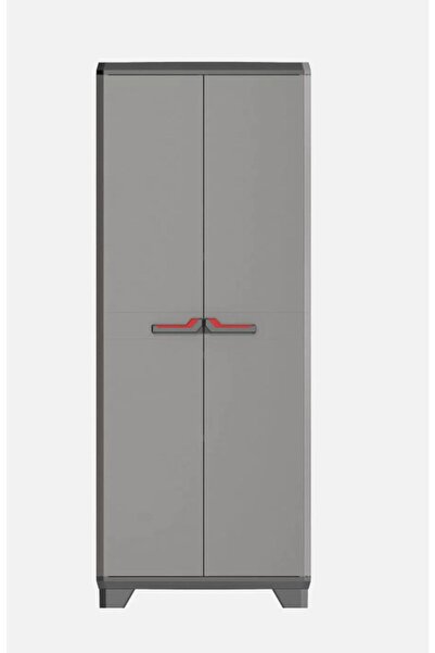 Genel Markalar Stilo High 3 Raflı Çok Amaçlı Plastik Dolap 173x68x39 Cm Gri