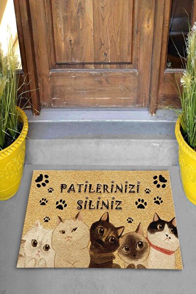Evsebu Pienso Home Patilerinizi Siliniz Dekoratif Kapı Önü Paspası