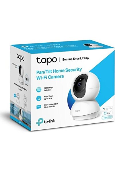 TP-LINK Tapo C200 1080p FHD İç Mekan Wifi Güvenlik Kamerası Hareket Tespit Ve Takibi 360D 9m Gece Görüşü
