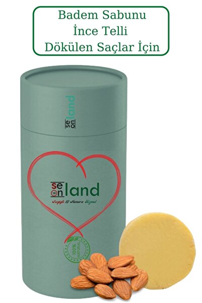 Seonland صابون زيت اللوز الطبيعي مصنوع يدويًا 100% من ماردين 1 كجم - سلك رفيع...