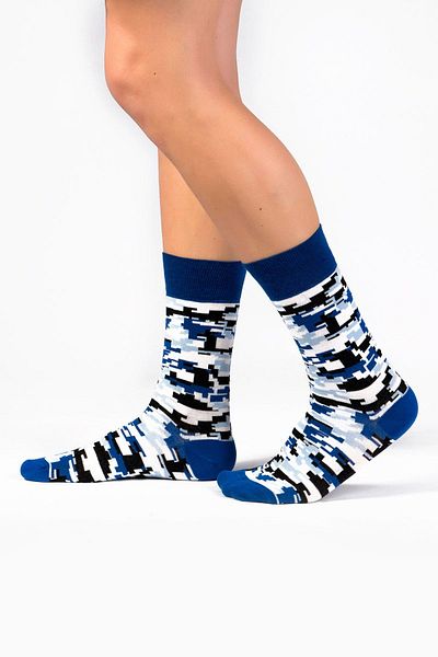 Ozzy Socks Ανδρικές κάλτσες με πολύχρωμα σχέδια 6' από οργανικό βαμβάκι χωρίς ραφές -9
