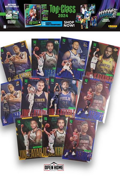 TOYFEST Panini NBA Top Class 2024 - 96 Collectible Basketball Players Cards + 12 Pack