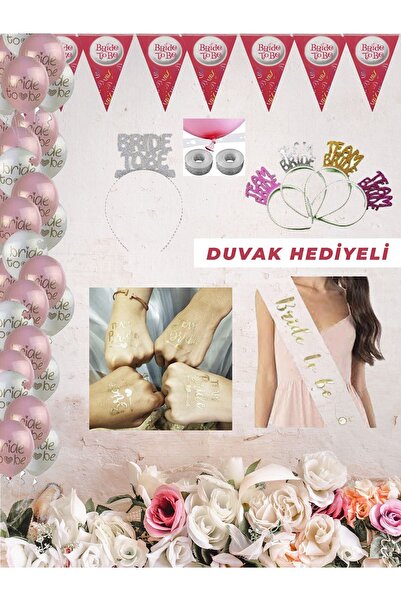 Parti Kırtasiye Bride To Be Parti Kutlama Seti 10 Kişilik Eğlence Bekarlığa V...