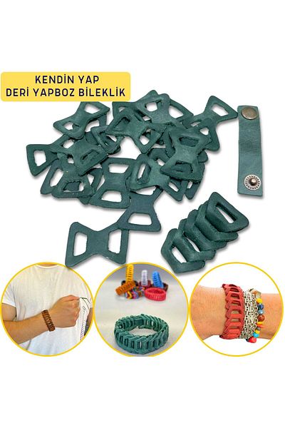 ipekbazaar Men's and Women's Unisex Genuine Leather Bracelet - Adjustable Puzzle, 1 Piece