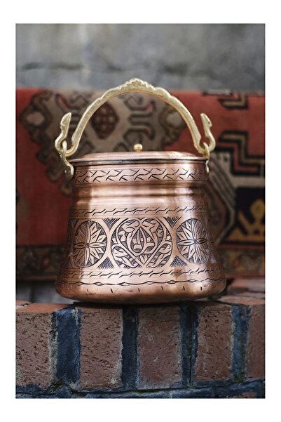 Bakır Concept Bakır Bakraç Oyma Nakışlı 500 ml Mat Bakır Renk