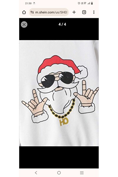 Deocept Λευκό φούτερ με λαιμόκοψη - Πρωτοχρονιάτικο εμπριμέ, κόκκινο πάτο, Unisex Oversize