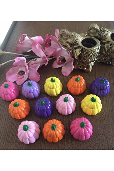 FLORADA El Yapımı Mini Kabak Tasarımlı Lokumluk, Drajelik, Sunumluk 12'li