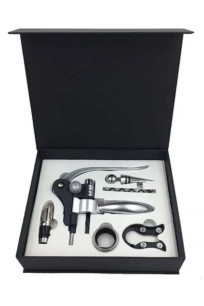 Weather Forecast Boxed 6 Piece Wine Corkscrew Wine Rack Wine Opener Set Cin377