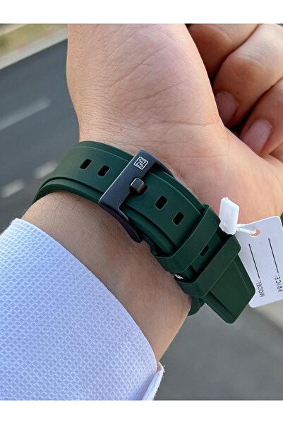 Naviforce Silicone Cord Inner Functions Active Ion Plating Case Analog Men's Wristwatch Enf.8025.Ys