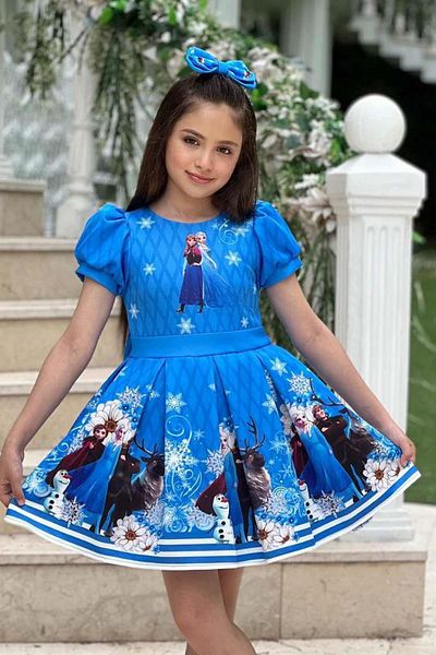 Riccotarz Rochie Fata Albastra Imprimata Elsa - Printesa Zapada