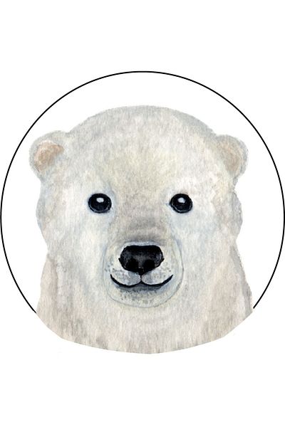MUCA Agu Patch - Polar Bear Po White Leather