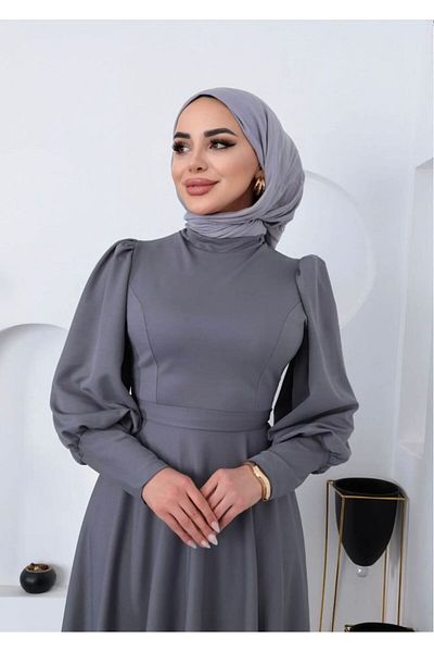 modadeywearst Φόρεμα Hijab με μπαλόνι μανίκι