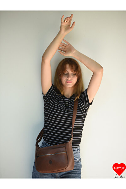 JARA Bag Geantă de umăr Hera Original Daily, din piele naturală moale, cu mai...