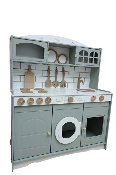 Hedef Çocuklar İçin Gerçekçi Ahşap Oyun Mutfağı