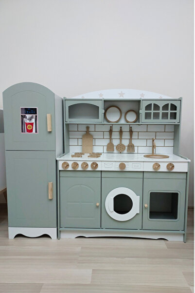 Hedef Gerçekçi Tasarımlı Oyuncak Mutfak/Buzdolabı (1 Led Işıklı)