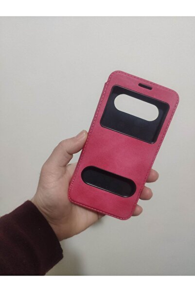 İVEYS Samsung Galaxy S10 Kapaklı Kılıf Pembe (LÜTFEN S10 PLUS MODELİ ILE KARI...