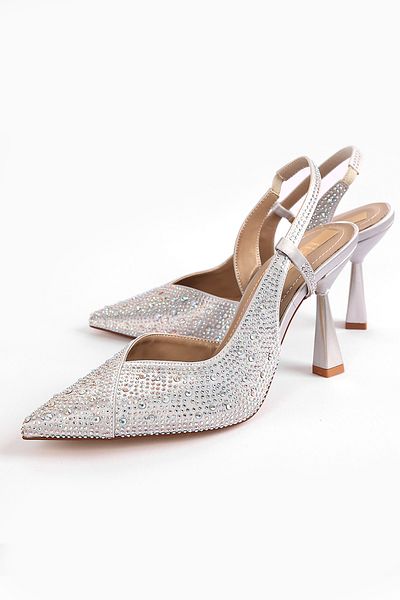 Liza Shoes Pantofi cu toc din satin pentru femei Merlin - A001-024-K004