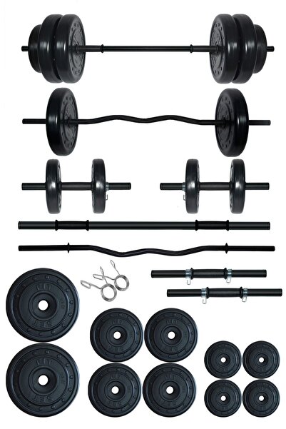 Fitset 58 kg Z Barlı Halter Seti ve Dambıl Seti Ağırlık Fitness Seti
