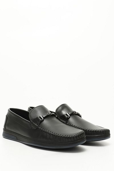 GÖNDERİ(R) Black Gön Genuine Leather Men's Casual Shoes 01227