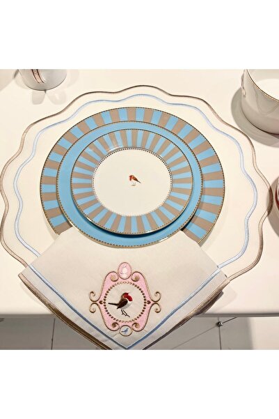 Matis Home Line مجموعة منديل Love Bird مكونة من قطعتين