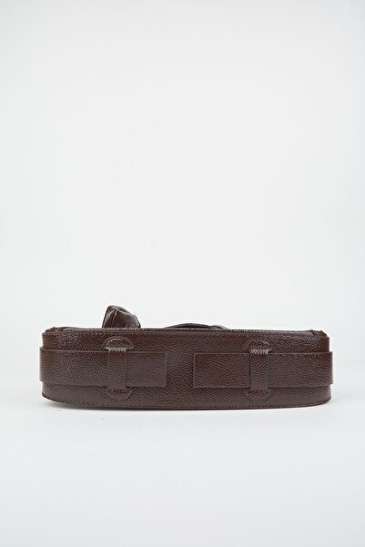 Vivaq Women's Lotus Brown Baguette Wallet Design Faux Leather Snap Closure Hand and Shoulder Bag