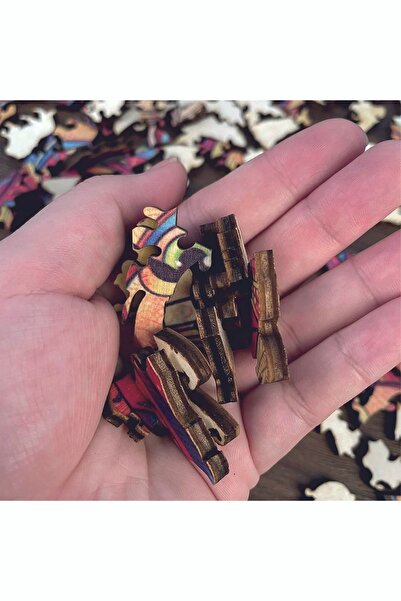 Sipylum Benzersiz Şekilli Yapboz Ahşap Puzzle Mandala Desen Fil 2 Jigsaw A4 Boy