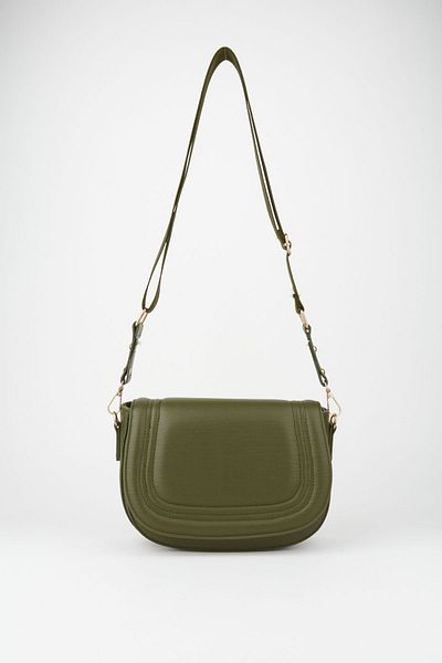 Vivaq Women's Spring Khaki 5 Compartment Lined Flap Snap Closure Handbag and Shoulder Bag