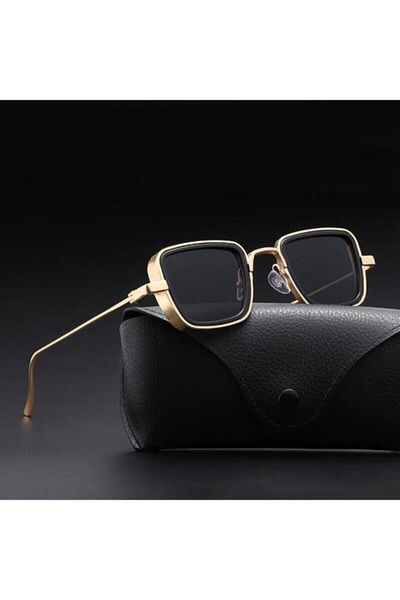 ANDİFLİ Unisex Metal Square Sunglasses