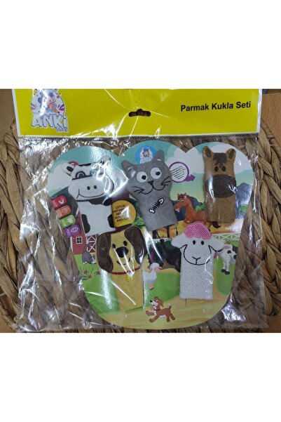 Müjde Tuhafiye مجموعة دمى أصابع حيوانات المزرعة مكونة من 5 قطع