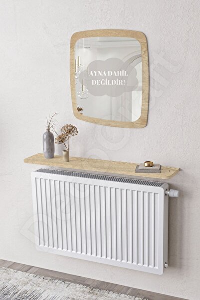 FAYMEND 80x18 Cm - Duvara Montajsız Rivoli Petek Üstü Uçan Raf Dresuar Oval Kesim