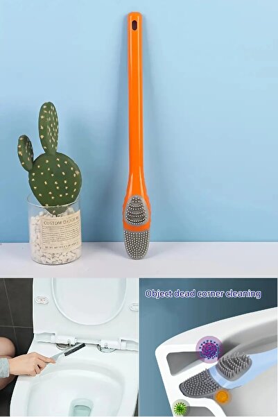 BİTERSE Silikon Ördek Tasarımlı Tuvalet ve İnce Detay Fırçası 2’li Wc Fırça Seti