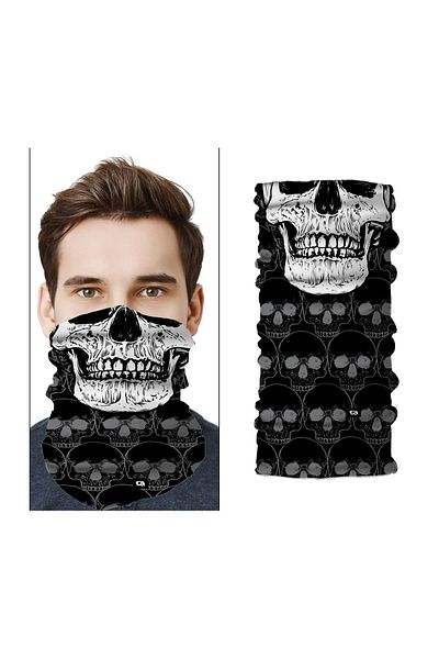 FG KONNİCHİWA DRY HEAD Bone Ghost Ghost Motor Cycling Face Mask Outdoor Buff Neck Collar Bandana Balaklava