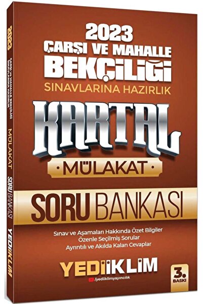 Yediiklim Yayınları 2023 Çarşı Ve Mahalle Bekçiliği Sınavlarına Hazırlık Kart...