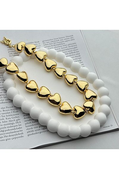 DS DİAMONDSHOP New Model Heart Necklace - BYÇKL-2024061196