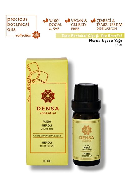 Densa Essential %100 Saf & Doğal Neroli/portakal Çiçeği Uçucu Yağı 10ml Buhurdanlık Difüzör Aromaterapi Cilt Saç
