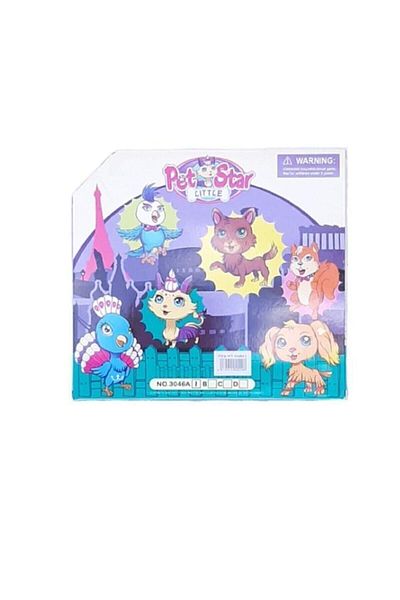Littlest Pet Shop Cheerful Minis 6-Piece Minis Family Toy Pet Star Little Minis Pink Bird Model Set