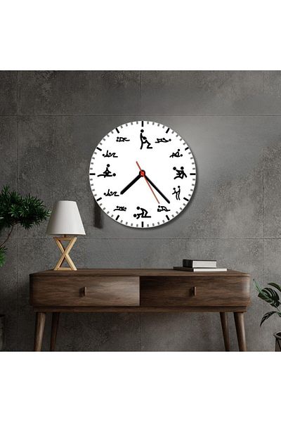 Çılgıntrend Kamasutra Wall Glass Clock