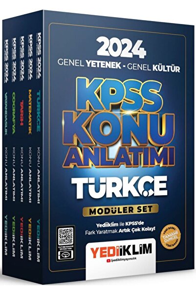 Yediiklim Yayınları 2024 KPSS Genel Yetenek Genel Kültür Konu Anlatımlı Modüler Set