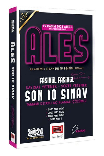 Yargı Yayınları 2024 ALES Son 10 Sınav Fasikül Fasikül Çıkmış Sorular (19 Kas...