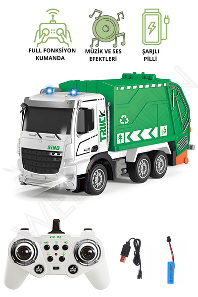 welcomein Oyuncak 2.4GHz Full Fonksiyon Uzaktan Kumandalı 1:12 Ölçek Işıklı v...