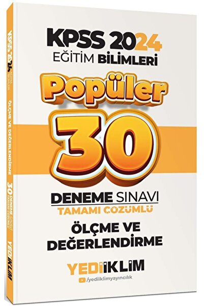Yediiklim Yayınları 2024 Eğitim Bilimleri Ölçme Ve Değerlendirme Popüler Tama...